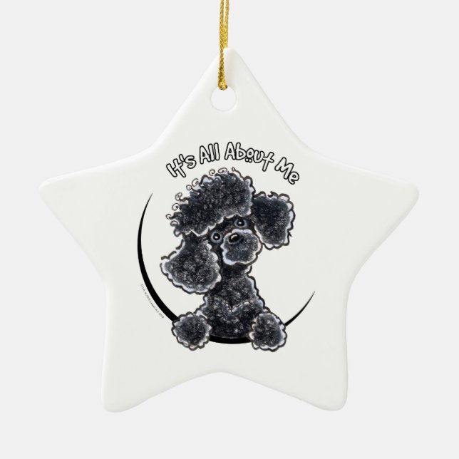 Black Toy Poodle IAAM Ceramic Ornament (Front)