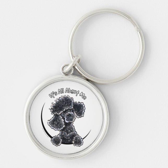 Black Toy Poodle IAAM Keychain (Front)