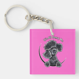 Black Toy Poodle IAAM Keychain