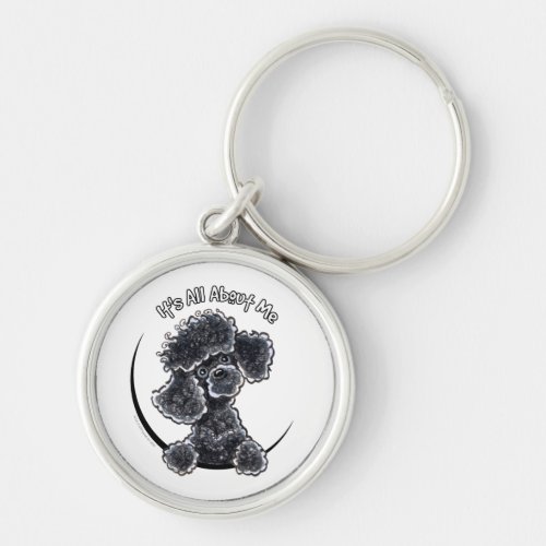 Black Toy Poodle IAAM Keychain