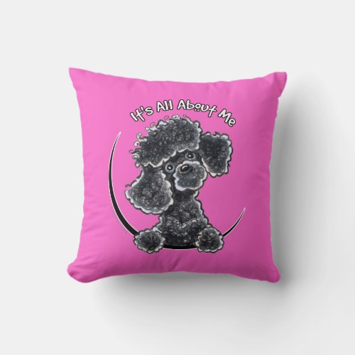 Black Toy Poodle IAAM Throw Pillow