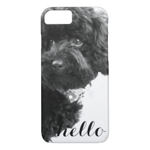 Black Toy Poodle in B&W Photography Personalized iPhone 8/7 Case