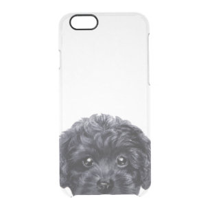 Black toy poodle  iPhone case