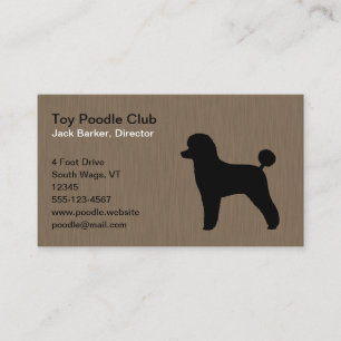 Black Toy Poodle Silhouette Business Card