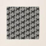Black Toy Poodle Silhouettes Pattern Scarf<br><div class="desc">Toy Poodle Lover's Scarf</div>