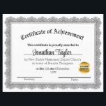 Black Traditional Certificate of Achievement<br><div class="desc">This is a certificate of achievement.  Generally,  for a church,  but can be used for other things also.</div>