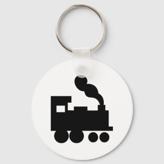 black train railway icon keychain