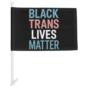 Black Trans LGBTQ Support Lives Matter Transgender Car Flag