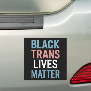 Black Trans LGBTQ Support Lives Matter Transgender Car Magnet