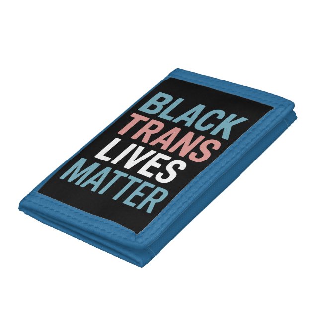 Black Trans LGBTQ Support Lives Matter Transgender Trifold Wallet (Bottom)