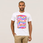 Black Trans Lives Matter BLM Transgender Rainbow  T-Shirt<br><div class="desc">Check out my shop for more rainbows, pronouns, silly jokes, hiking, camping, vanlife, birds and lots more! You can also find this design on postcards and stickers. Be sure to visit my shop for more designs too. Or if you'd like something custom please let me know. If you buy something...</div>