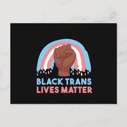 Black trans lives postcard