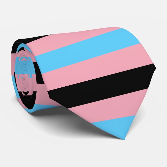 Black Transgender Colors Krawatte Neck Tie (Rolled)