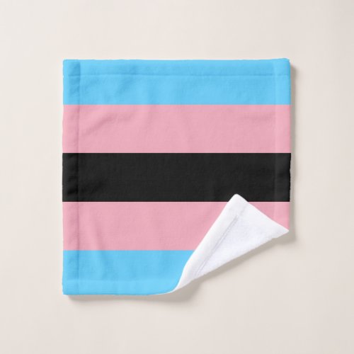 Black Transgender Pride Flag Wash Cloth