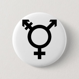 Black Transgender Symbol Button