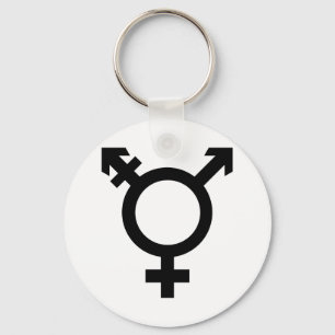 Black Transgender Symbol Keychain