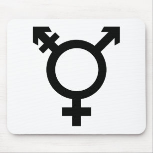 Black Transgender Symbol Mouse Pad