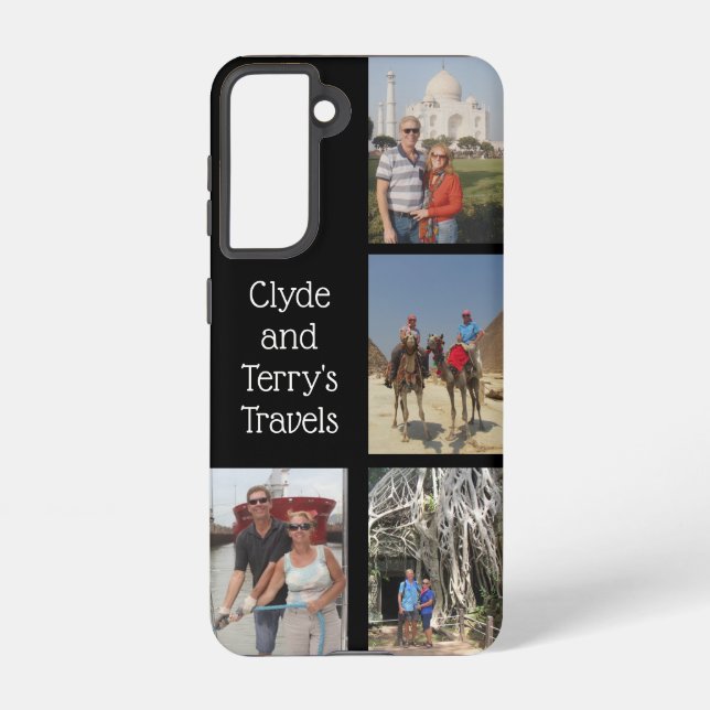 Black Travel Photo Memories Samsung S21 Case (Back)