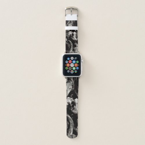 Black Tree Bark Apple Watch Band