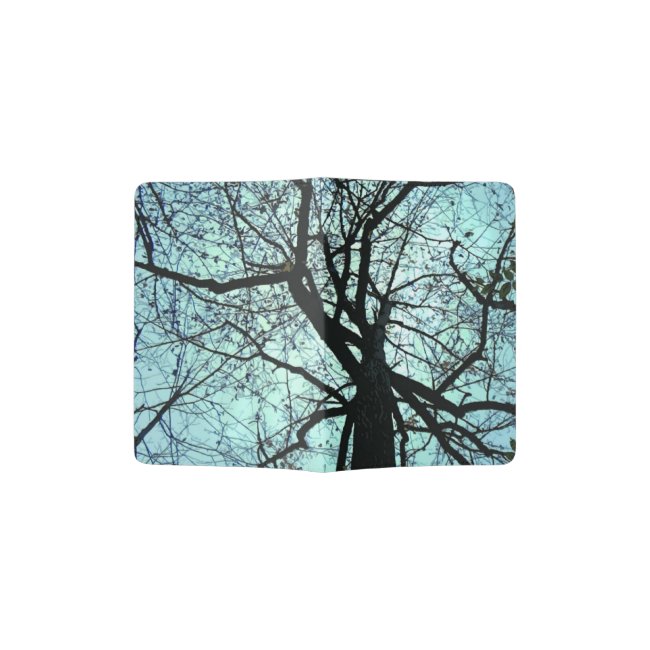 Black Tree Branches Blue Sky Passport Holder
