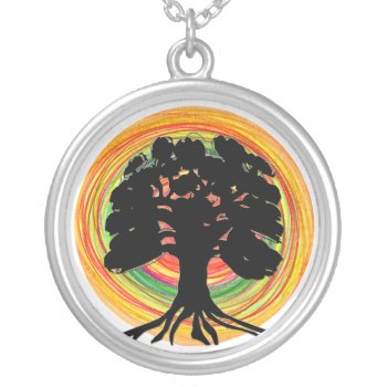 Black Tree Necklace by sequindreams at Zazzle