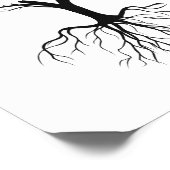 Black Tree of life heart Temporary Tattoos (Angled)