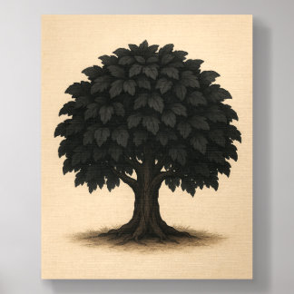 Black Tree Silhouette Wall Art – Minimal Nature Po Foam Core Photo Tile