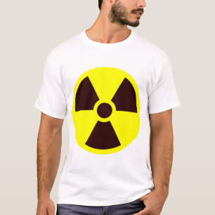 Black Trefoil Symbol on Yellow Background  T-Shirt