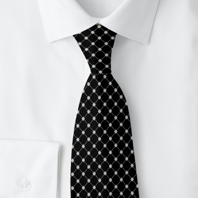 Black Trellis Neck Tie (Creator Uploaded)