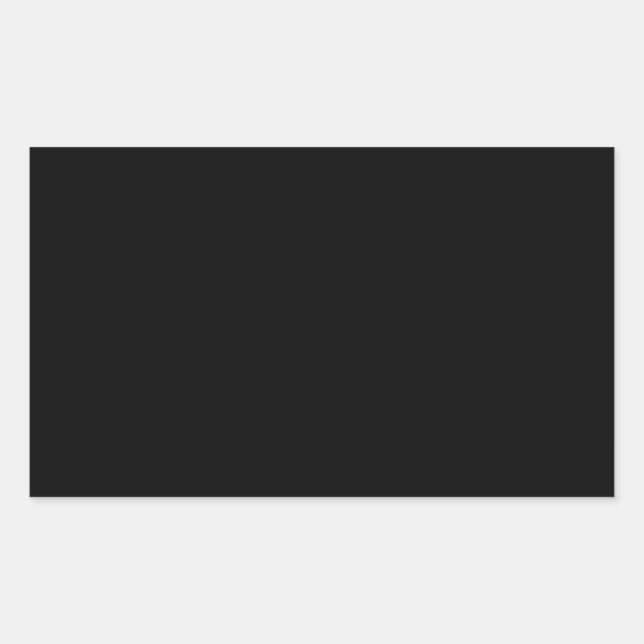 Black Trend Color Template Personalized Rectangular Sticker (Front)