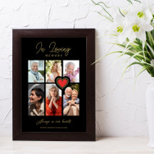 Black Trendy Collage 6 fotos Corazón Rojo moderno