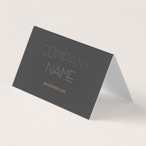Black Trendy Stylish Company Name Business Card