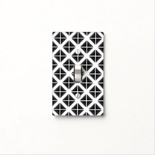 Black Trendy Triangle Pattern Light Switch Cover