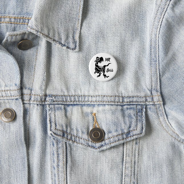 Black Trex the Boss Dino Button (In Situ)