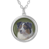 Black Tri Australian Shepherd Dog Art