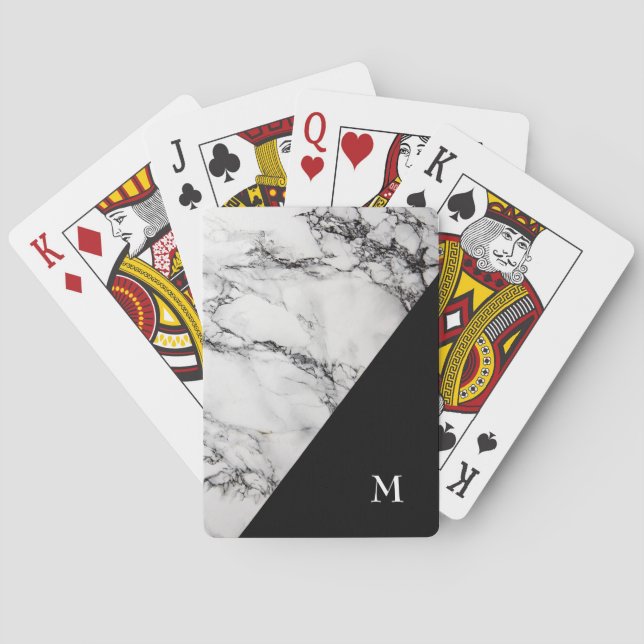 Black Triangle And Marble Poker Cards (Back)