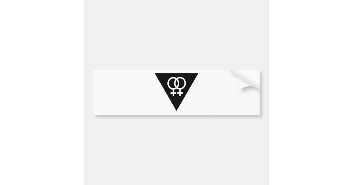 Triangle Bumber Black Triangle Bumper Sticker | Zazzle