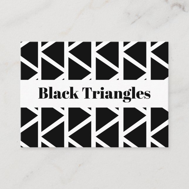 Black Triangle  Business Card (Front)