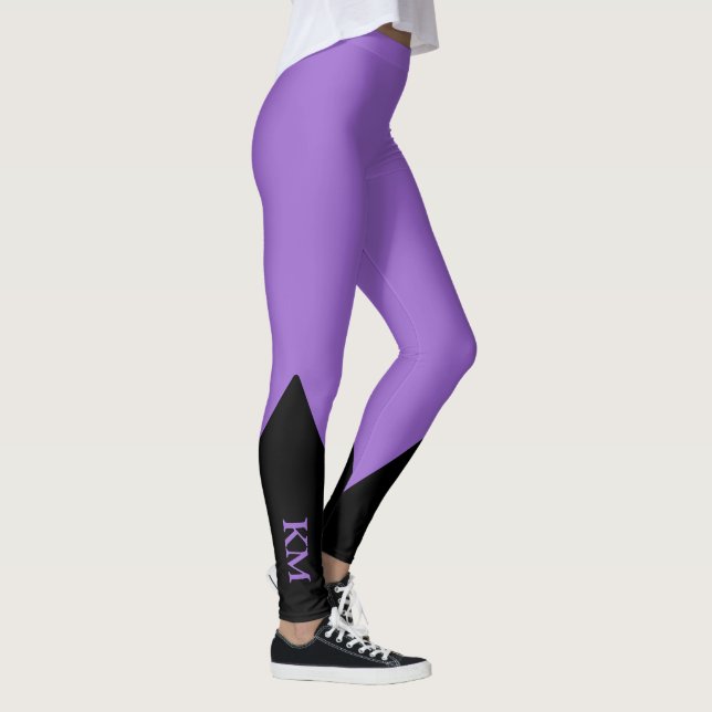 Black Triangle | Initial | Amethyst Leggings (Right)