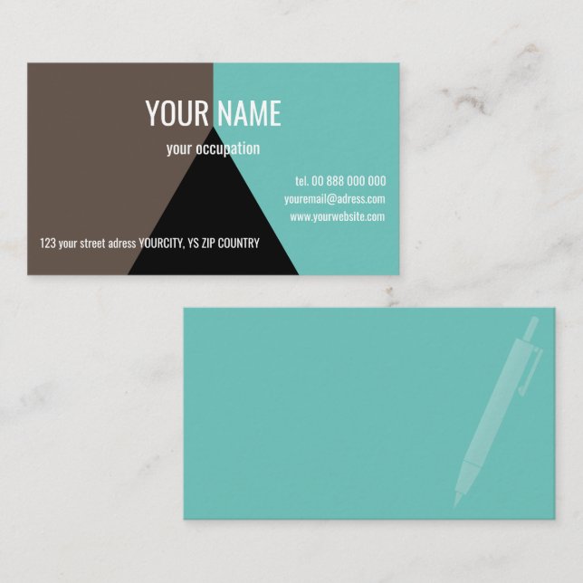 BLACK TRIANGLE Standard, 3.5" x 2.0" Business Card (Front/Back)
