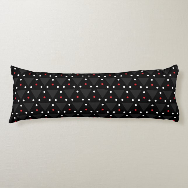 Black Triangle UFO Pattern Modern Abstract Body Pillow (Front)