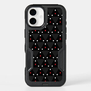 Black Triangle UFO Pattern Modern Abstract iPhone 16 Plus Case
