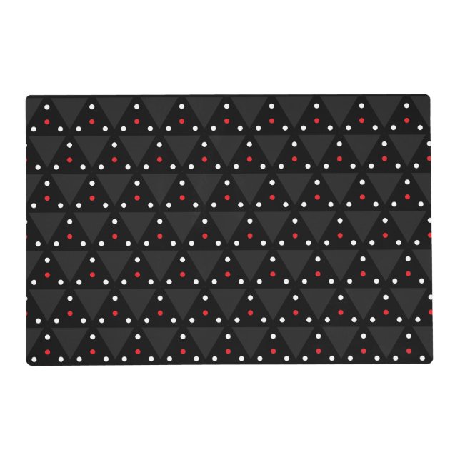 Black Triangle UFO Pattern Modern Abstract Placemat (Front)