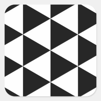 Black Triangles Blank Square Sticker