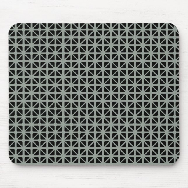 Black Triangles Pattern Mouse Pad (Front)