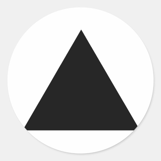 Black TriangleTrans The MUSEUM Zazzle Gifts Classic Round Sticker (Front)