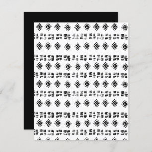 Black Tribal Abstract Markings Scrapbook Paper