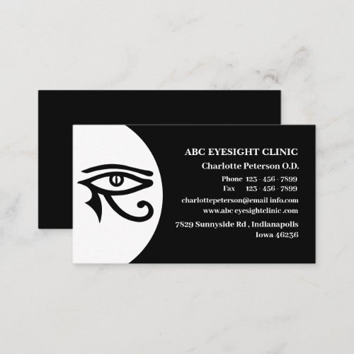 Black Tribal Eye Optometrist  Business Card