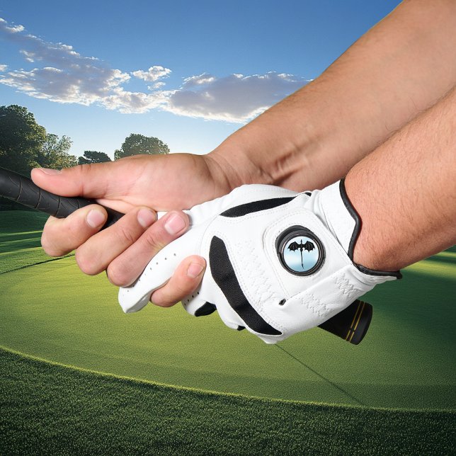 Black Tribal Flight Dragon Fantasy Blue Sky Golf Glove (Creator Uploaded)
