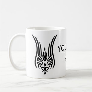 BLACK Tribal Tattoo - tulip + your ideas Coffee Mug